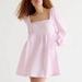 J. Crew Dresses | J. Crew Smocked Gauze Cotton Mini Dress Xxs | Color: Pink | Size: Xxs