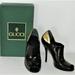 Gucci Shoes | Gucci Hysteria Peep Toe Booties | Color: Black/Gold | Size: 7