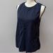 Athleta Tops | Athelta Seamless Stretch Split Back Foothill Tank Top Black Women's Size Medium | Color: Blue | Size: M