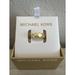 Michael Kors Jewelry | Michael Kors Gold Filled Heart, Crystal & Logo Ring Size 8 New In Box | Color: Gold | Size: 8