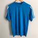 Adidas Shirts | (Men’s S/ Woman’s M) Unisex Adidas Cyan Blue Jersey W/ Centered Adidas Logo! | Color: Blue/Red | Size: S