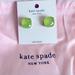 Kate Spade Jewelry | Kate Spade Green And Glowing Small Square Studs (Larger Size) | Color: Gold/Green | Size: Os