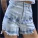 American Eagle Outfitters Shorts | American Eagle Outfitters Tie Dye High-Waist Frayed Hem Destress Mom Shorts | Color: Blue | Size: 4