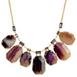 Kate Spade Jewelry | Kate Spade Set In Stone Bib Statement Necklace | Color: Gold/Purple | Size: Os