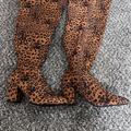 Torrid Shoes | Leopard Print Otk Boots- 9.5ww | Color: Brown | Size: 9.5