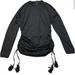 J. Crew Swim | J. Crew Long Sleeve Black Tassel Ruched Rash Guard Swim Top Nwot | Color: Black | Size: Xl