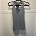 Athleta Tops | Athleta Stripped Speed Racer Tank With Lined Built In Bra Size Small | Color: Gray/White | Size: S