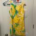 Lilly Pulitzer Dresses | Euc Lilly Pulitzer Mila Sunglow Yellow Floral Print Shift Dress. Size 10. | Color: Yellow | Size: 10