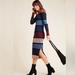 Anthropologie Dresses | Dolan For Anthropologie Striped Sweater Dress - Large Petite | Color: Black/Blue | Size: Lp