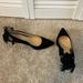 Nine West Shoes | Black Suede Pumps With Side Ankle Cut Out And Tassel Back. Worn Once | Color: Black | Size: 6.5