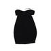 BCBGMAXAZRIA Casual Dress - Mini High Neck Short sleeves: Black Solid Dresses - Women's Size Medium