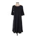 By Anthropologie Casual Dress - Shift: Black Solid Dresses - Women's Size Small