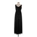 Marina Cocktail Dress - A-Line V-Neck Sleeveless: Black Print Dresses - New - Women's Size 10