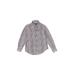 Brooks Brothers Long Sleeve Button Down Shirt: Red Checkered/Gingham Tops - Kids Boy's Size X-Small