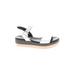 Steve Madden Sandals: Silver Solid Shoes - Women's Size 9 - Open Toe