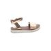 Steve Madden Sandals: Gold Solid Shoes - Women's Size 6 1/2 - Open Toe