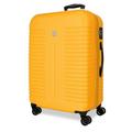 Roll Road India Large Suitcase Pink 55x80x29cm Hard ABS Closure TSA 127.6L 4.9kg 4 Double Wheels, Pink, Large Suitcase