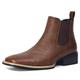 Western Cowboy Boots for Men - Mens Square Toe Chelsea Boots Ankle Cowboy Boots for Men Casual Retro Stylish Boots Brown, Brown, 9.5