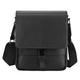 Eshow Small Messenger Bag for Men, PU Leather Shoulder Bag Crossbody Bag, Crossbody Purses for Travel Work Business, Black-602-n, Large