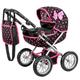 Kinderplay Dolls Pram | Toy Pram | Baby Doll Pram - Toy Pushchair | Dolls Buggy | Dolls Pushchair | Doll Stroller with Adjustable Handle (33-63 cm), model KP0262G