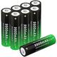 3.7 Volt Rechargeable Battery 9900mAh 3.7 Volt Battery Flat Top Battery For Flashlight, Headlamp,Button Top 18650 Battery,1 Count (Pack Of 8)