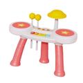 Oshhni Kids Drum Set Musical Toy Musical Instrument Baby Drum Piano Set for Boys 6 to 12 Months, Pink