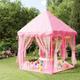 Toys & Games Outdoor Play Equipment Play Tents & Tunnels-Princess Play Tent with 250 Balls Pink 133x140 cm