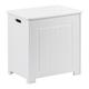 Taylor & Brown Wooden Bathroom Laundry Cabinet Storage Cupboard Chest Bin Wooden Basket Unit, White 51cm x 40cm x 51cm