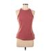 Active by Old Navy Active Tank Top: Burgundy Solid Activewear - Women's Size Medium