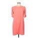 Cynthia Steffe Casual Dress - Mini Crew Neck Short sleeves: Pink Solid Dresses - Women's Size 6