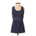 Lululemon Athletica Active Tank Top: Blue Solid Activewear - Women's Size 2