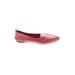Aldo Flats: Slip On Stacked Heel Casual Burgundy Print Shoes - Women's Size 10 - Pointed Toe