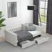 Modern Upholstered Velvet Twin Size Daybed with 2 Drawers