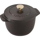 Staub Cast Iron Petite French Oven Non Stick/Enameled Cast Iron/Cast Iron in Black | .77 quarts | Wayfair 11721225