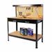 Ebern Designs Campeaux 48 W Metal/Manufactured Wood in Black/Brown | 63 H x 48 W x 24 D in | Wayfair 6D4FEEDE37A6420EB262A4D5505E6AD2