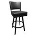 Corrigan Studio® Tempo Furniture Alistair Swivel 26" Counterstool Matte Metal Finish & Polyurethane in Black | Wayfair