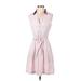 Cynthia Rowley TJX Casual Dress - Shirtdress Collared Sleeveless: Pink Dresses - Women's Size 2