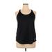 Nike Active Tank Top: Black Solid Activewear - Women's Size X-Large