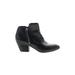 FRYE Ankle Boots: Black Print Shoes - Women's Size 8 1/2 - Almond Toe