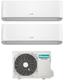 Dual split inverter-klimaanlage energy pro plus / hi-energy 9+12 serie mit 2amw52u4rxc r-32 wi-fi