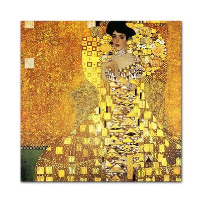 Mintura Handmade Portrait of Adele Bloch-Bauer Oil Painting On Canvas Wall Art Decoration Gustav Klimt Famous Picture For Home Decor Rolled Frameless Unstretched Painting