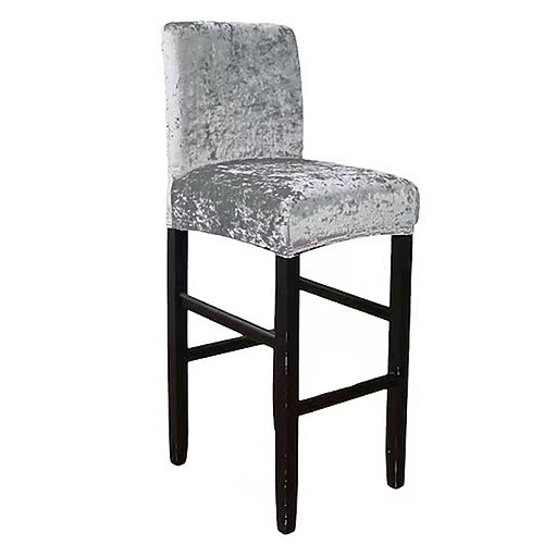 Stretch-Barhockerbezüge aus Samt, weinrot, weich, rutschfest, mit elastischer Unterseite, abnehmbarer, waschbarer Stuhlschutz für hohe Hocker, für Esszimmer, Küche, Barhocker Image