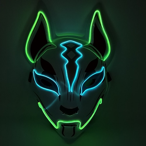 Fasching LED Halloween Maske Maskerade Cosplay leuchtende Maske geeignet für karneval Männer Frauen Kinder Image