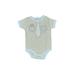 Baby Essentials Short Sleeve Onesie: Gray Color Block Bottoms - Size 6 Month