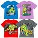 Teenage Mutant Ninja Turtles Leonardo Michelangelo Raphael Toddler Boys 4 Pack T-Shirts Blue/Purple/Orange/Gray 2T