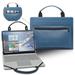 2 in 1 PU Leather Laptop Case Cover Portable Bag Sleeve with Bag Handle for 13.3 LG gram 13u70p Laptop Blue