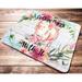 Piggy With It Funny Pig Mouse Pad Flowers On Faux Wood Mousepad Desk Accessories For Women Farmhouse Decor