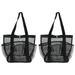 2 Count Makeup Bags Mesh Tote for Beach Container Large Capacity Toiletry Toiletries