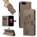 iPhone 7 Plus/8 Plus Case Wallet with Cards Holder Allytech Stylish Butterfly Embossed Shockproof Flip Stand Cover for Girls Women Hand Wrist Wallet Case for Apple iPhone iPhone 7 Plus/8 Plus - Gray