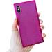 Cocomii Square Case Compatible with iPhone XR - Slim Glossy Show Off The Original Beauty Optional Glitter Anti-Yellow Easy to Hold Anti-Scratch Shockproof (Neon Purple)